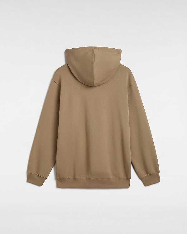 Beige Men Vans Global Line Loose Hoodie Canada | VN7864205