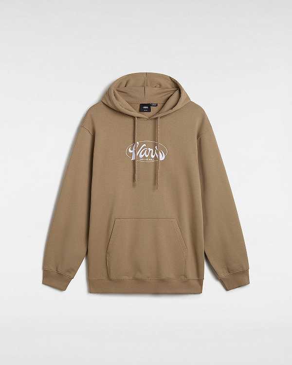 Beige Men Vans Global Line Loose Hoodie Canada | VN7864205