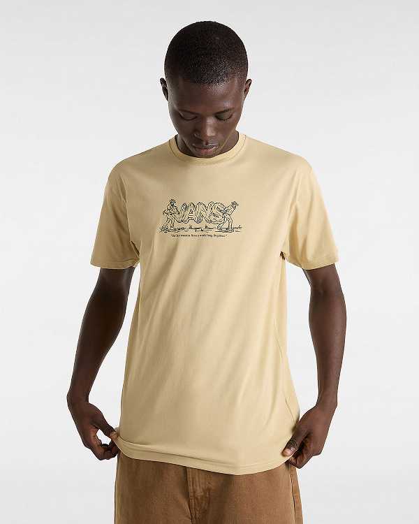 Beige Men Vans Last Remains T Shirts Canada | VN6583704