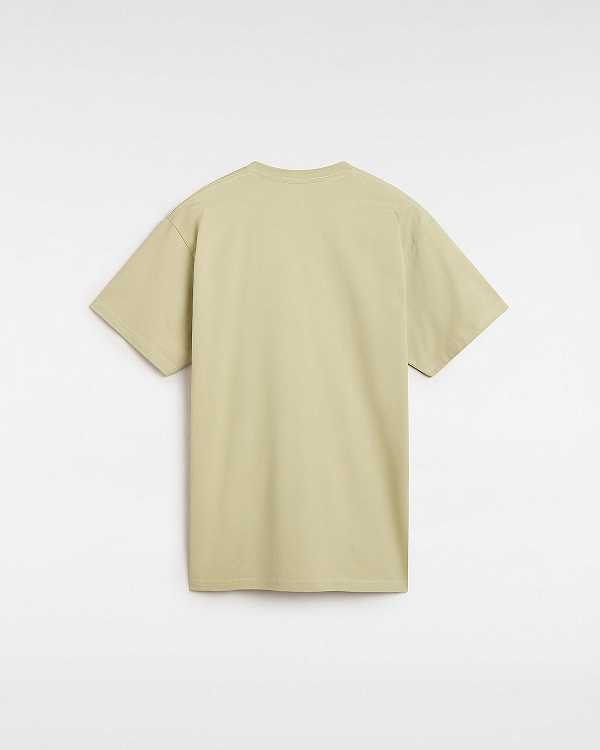 Beige Men Vans Left Chest Logo T Shirts Canada | VN3820974