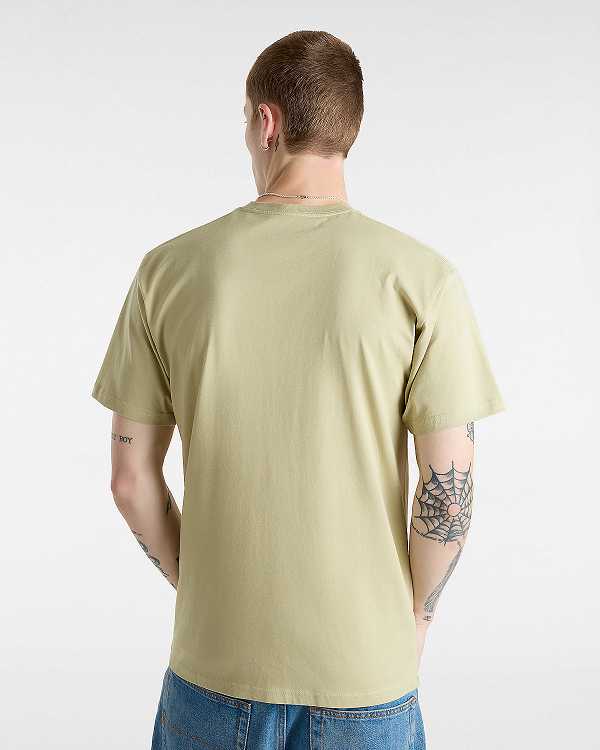 Beige Men Vans Left Chest Logo T Shirts Canada | VN3820974
