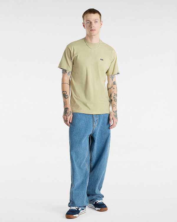 Beige Men Vans Left Chest Logo T Shirts Canada | VN3820974