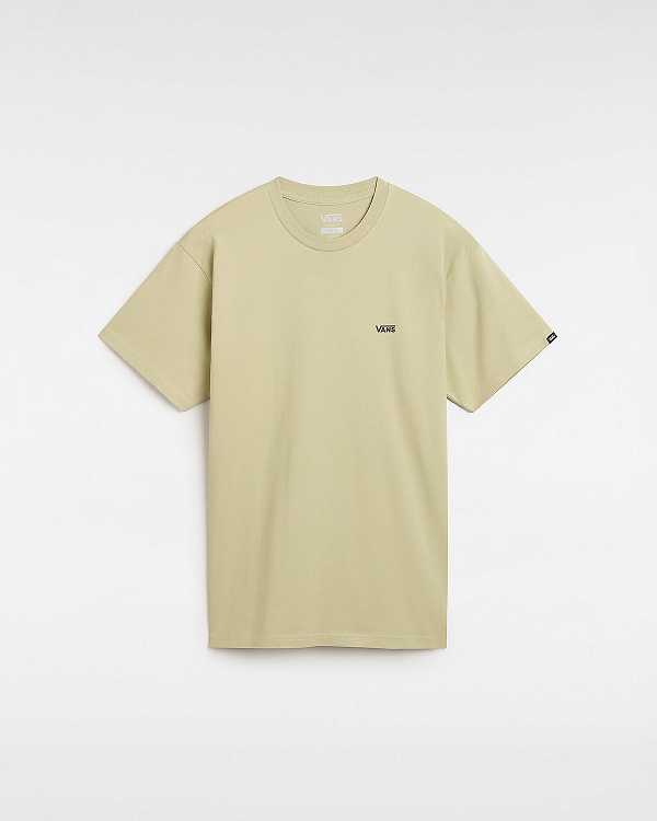 Beige Men Vans Left Chest Logo T Shirts Canada | VN3820974