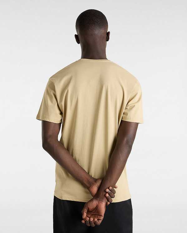 Beige Men Vans Orbits T Shirts Canada | VN5203487