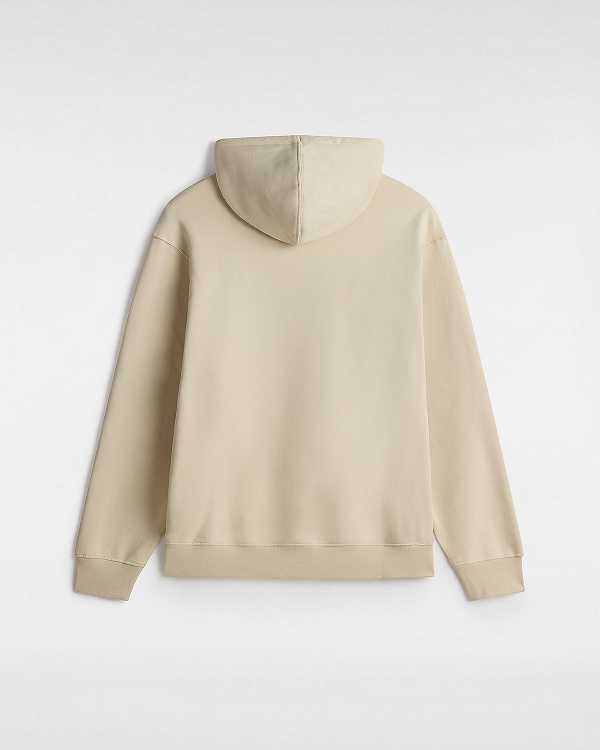 Beige Men Vans Oval Loose Hoodie Canada | VN0185647