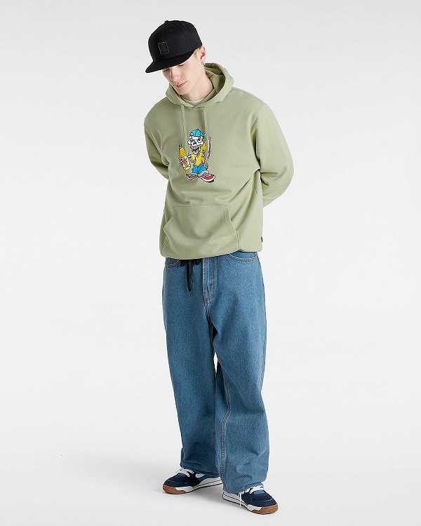 Beige Men Vans Reggie Loose Hoodie Canada | VN1962045