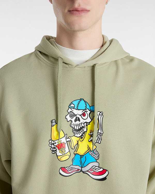 Beige Men Vans Reggie Loose Hoodie Canada | VN1962045