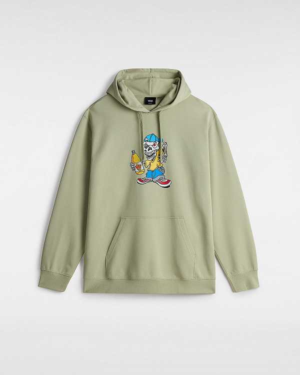 Beige Men Vans Reggie Loose Hoodie Canada | VN1962045