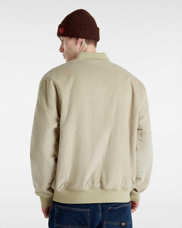 Beige Men Vans Skate Cord Bomber Jackets Canada | VN5942071