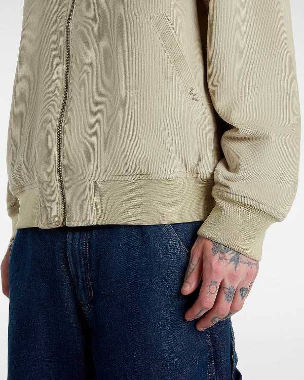 Beige Men Vans Skate Cord Bomber Jackets Canada | VN5942071