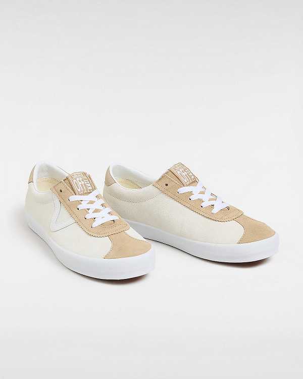 Beige Men Vans Sport Low Suede Sneakers Canada | VN9082713