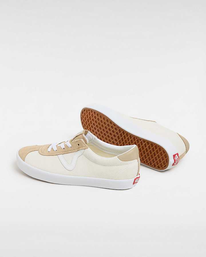 Beige Men Vans Sport Low Suede Sneakers Canada | VN9082713