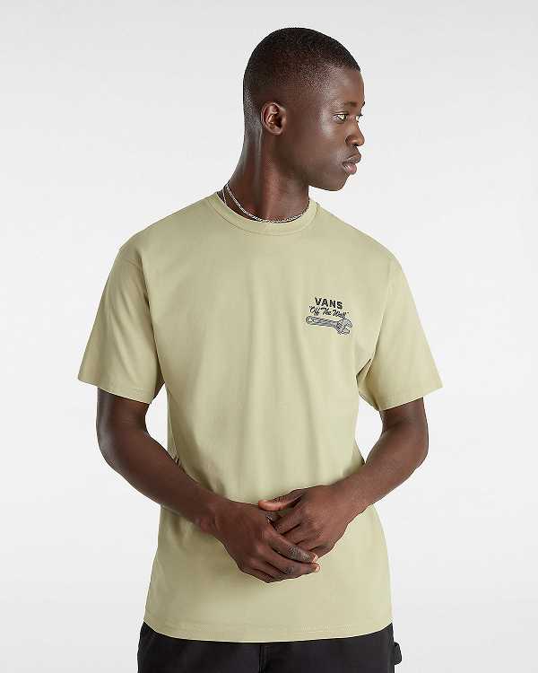 Beige Men Vans Wrenched T Shirts Canada | VN5392681