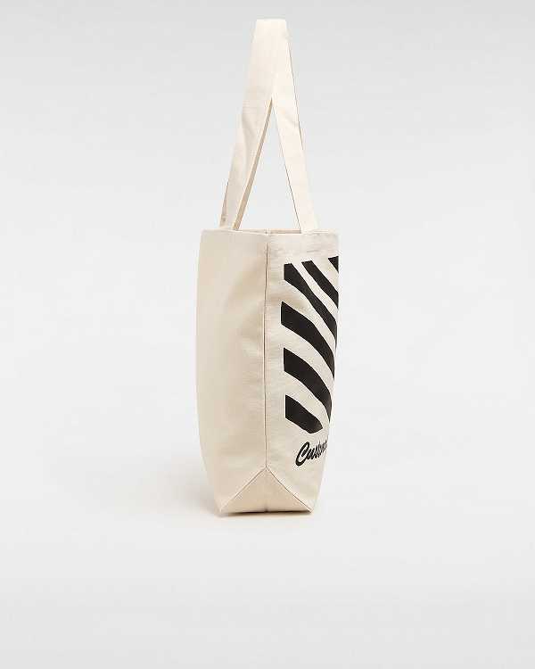 Beige Unisex Vans Box Logo Tote Bag Canada | VN4780396