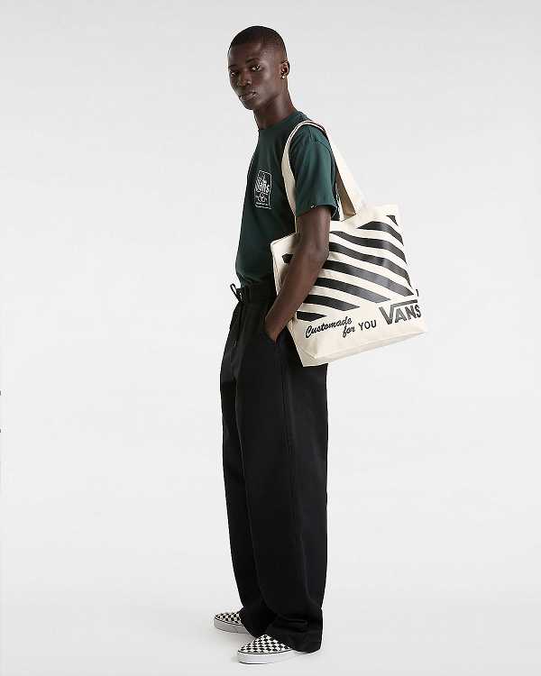 Beige Unisex Vans Box Logo Tote Bag Canada | VN4780396