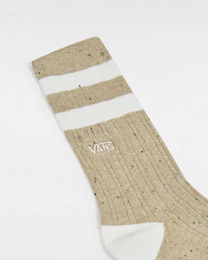 Beige Unisex Vans Classic Crew (1 Pair) Socks Canada | VN0437156