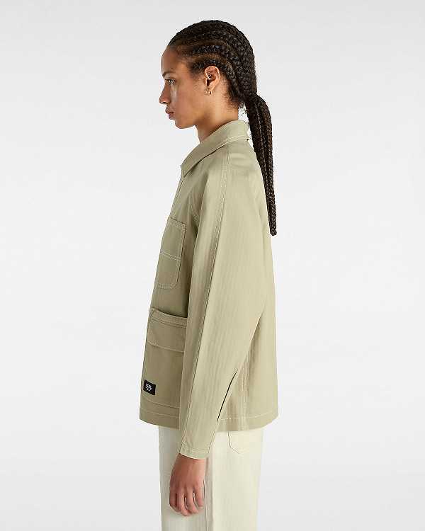 Beige Women Vans Codey Utility Coat Canada | VN6793124
