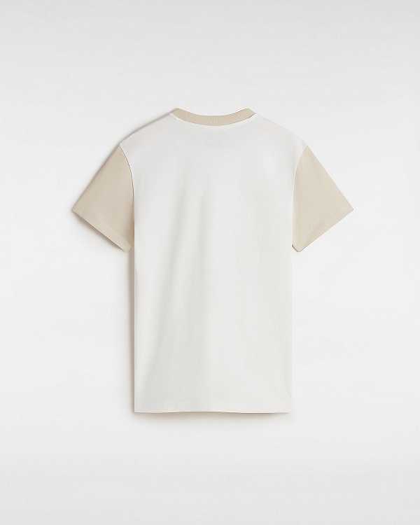 Beige Women Vans Colorblock T Shirts Canada | VN8413650