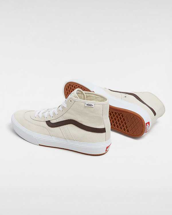 Beige Women Vans Crockett High Skate Shoes Canada | VN0512983