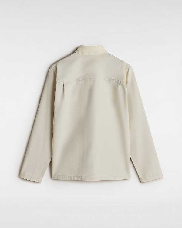 Beige Women Vans Drill Chore Jacket Canada | VN9281345