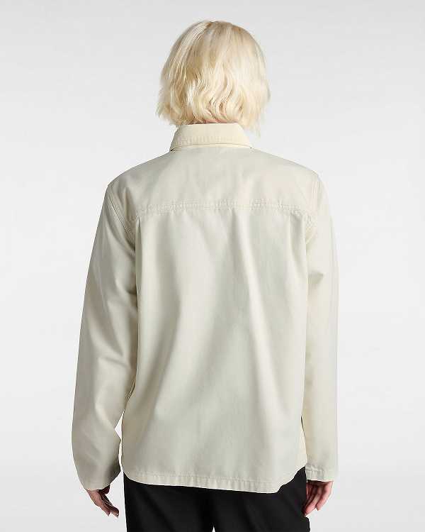 Beige Women Vans Drill Chore Jacket Canada | VN9281345