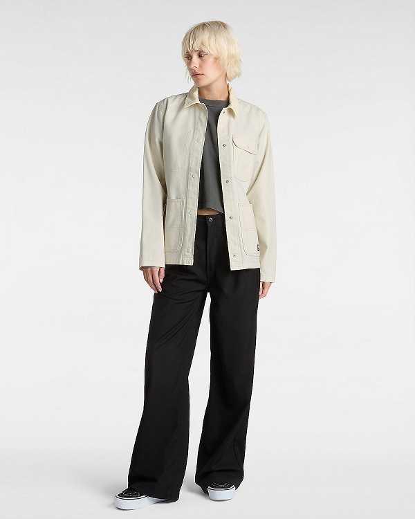 Beige Women Vans Drill Chore Jacket Canada | VN9281345