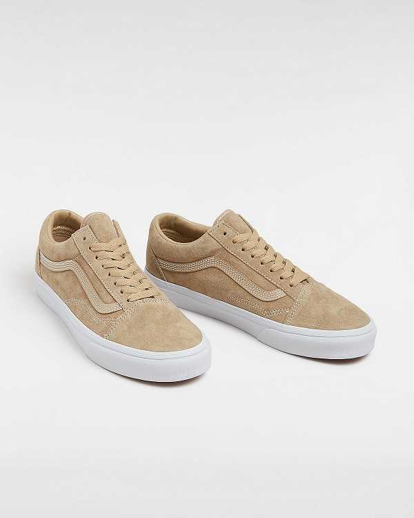 Beige Women Vans Old Skool Pig Suede Sneakers Canada | VN3580967