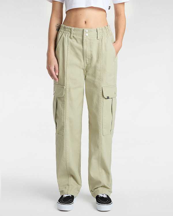 Beige Women Vans Sidewalk Pants Canada | VN7564831