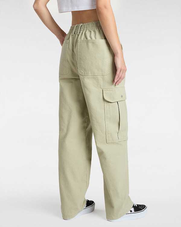 Beige Women Vans Sidewalk Pants Canada | VN7564831