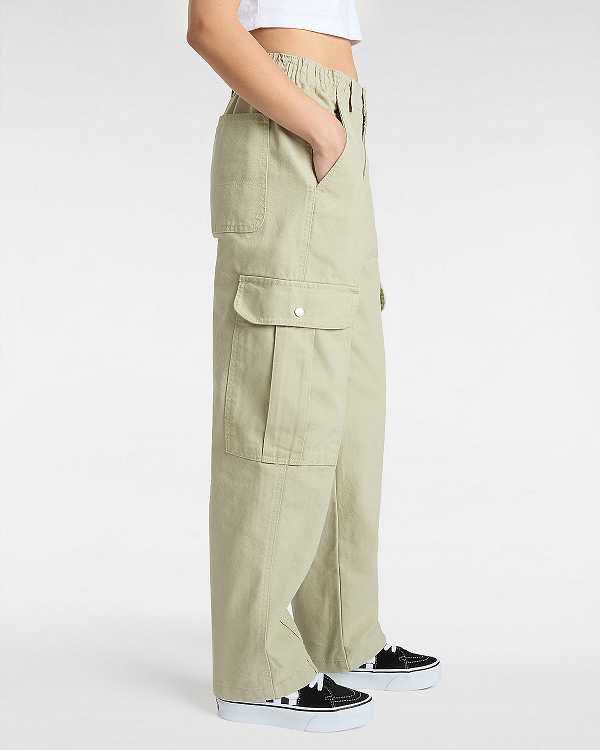 Beige Women Vans Sidewalk Pants Canada | VN7564831