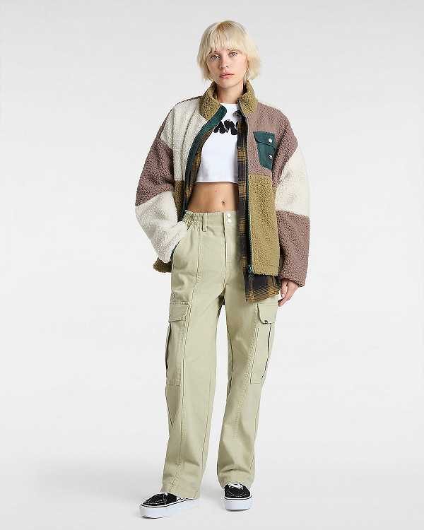 Beige Women Vans Sidewalk Pants Canada | VN7564831