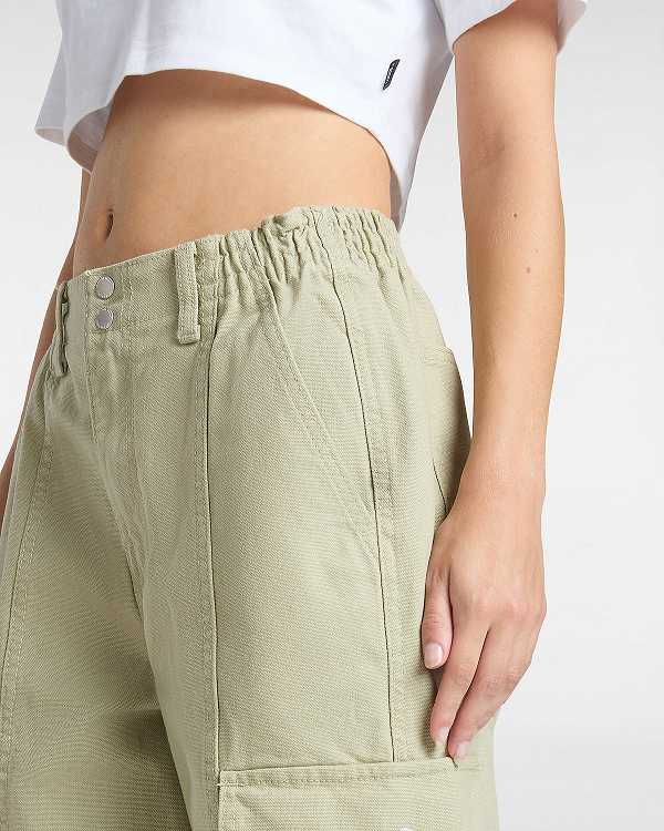 Beige Women Vans Sidewalk Pants Canada | VN7564831