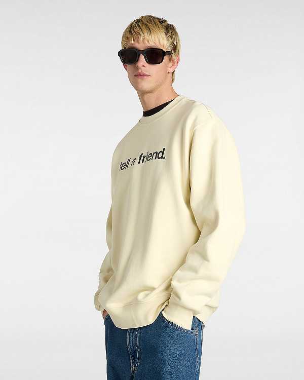 Beige Women Vans Tell a Friend Crew Sweatshirt Canada | VN3409872