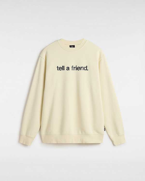 Beige Women Vans Tell a Friend Crew Sweatshirt Canada | VN3409872
