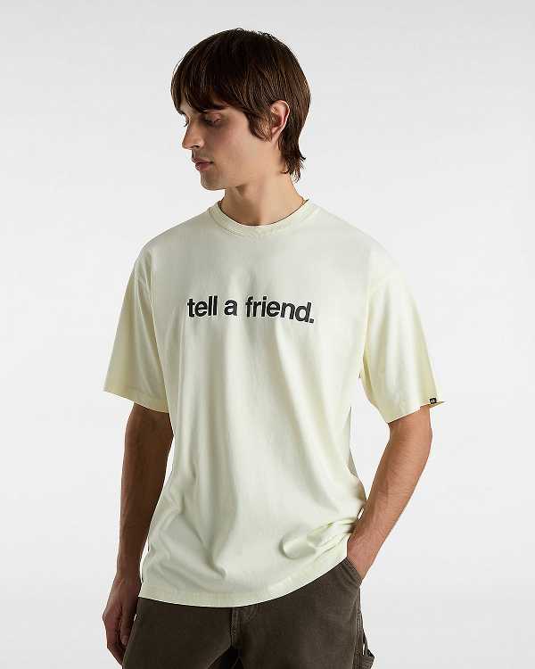 Beige Women Vans Tell a Friend T Shirts Canada | VN1895237