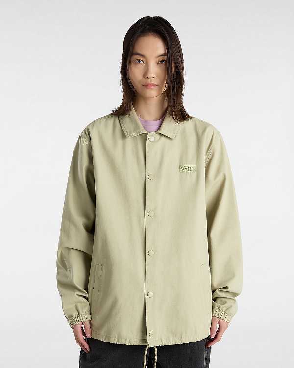 Beige Women Vans Torrey Canvas Coaches Jacket Canada | VN7260438