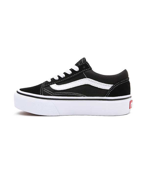 Black Kids' Vans Old Skool (4-8 Years) Platform Shoes Canada | VN7510243
