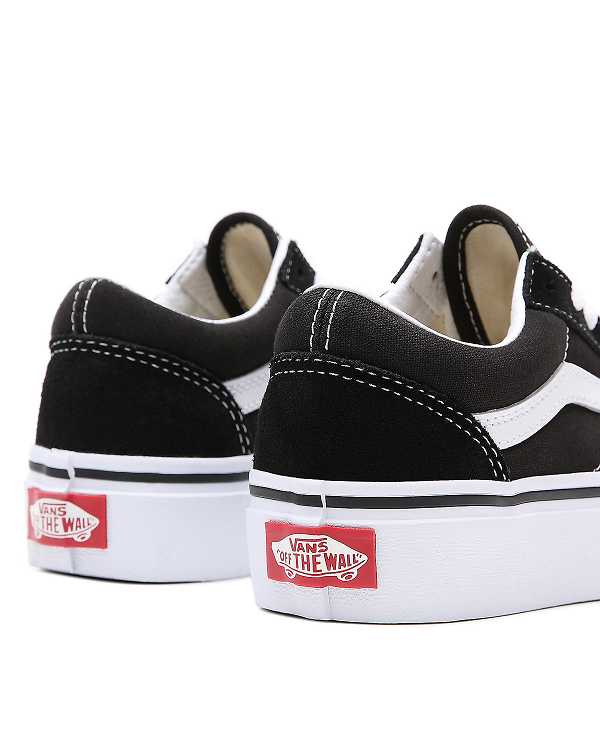 Black Kids' Vans Old Skool (4-8 Years) Platform Shoes Canada | VN7510243