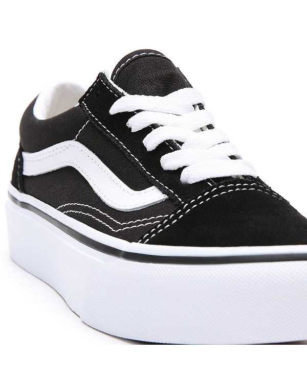 Black Kids' Vans Old Skool (4-8 Years) Platform Shoes Canada | VN7510243
