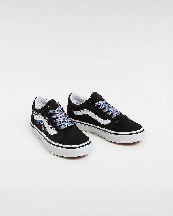 Black Kids' Vans Old Skool (4-8 Years) Sneakers Canada | VN5862704