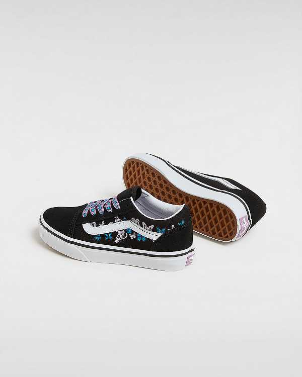 Black Kids' Vans Old Skool (4-8 Years) Sneakers Canada | VN5862704