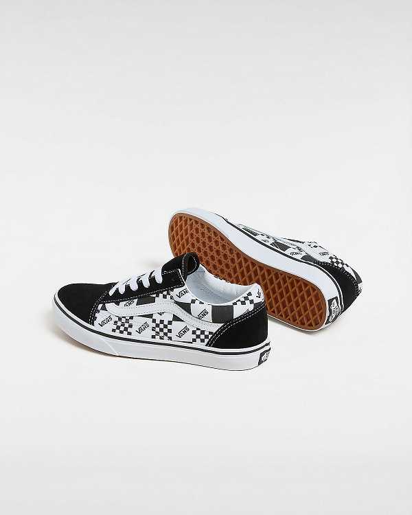 Black Kids' Vans Old Skool (8-14 Years) Sneakers Canada | VN2107845