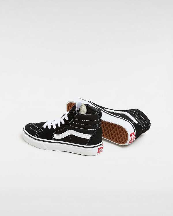 Black Kids' Vans Sk8-Hi (4-8 years) Sneakers Canada | VN0547329
