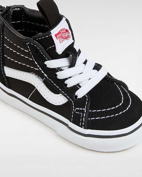 Black Kids' Vans Sk8-Hi Zip (1-4 Years) Sneakers Canada | VN3805261