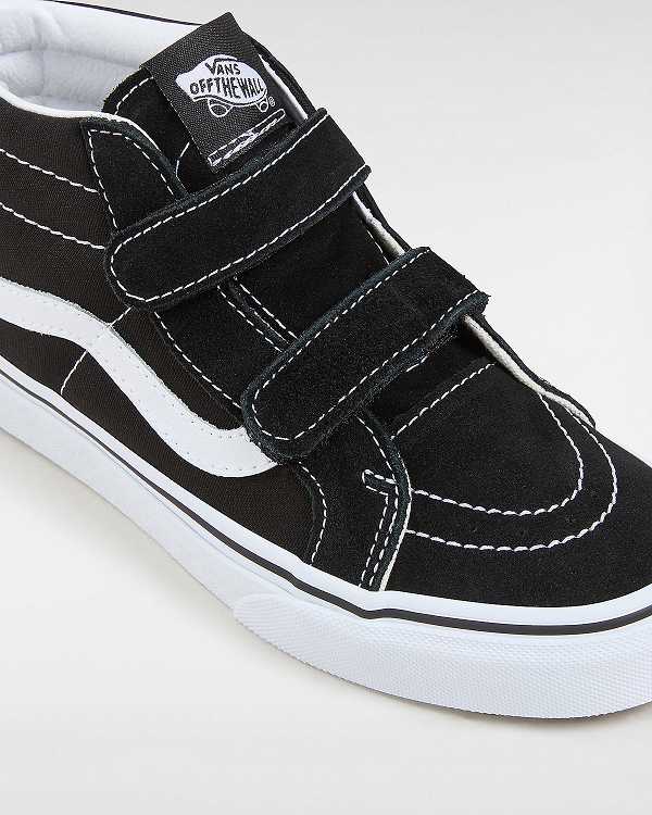 Black Kids' Vans Sk8-Mid Reissue Hook And Loop (8-14+ years) Sneakers Canada | VN7210538