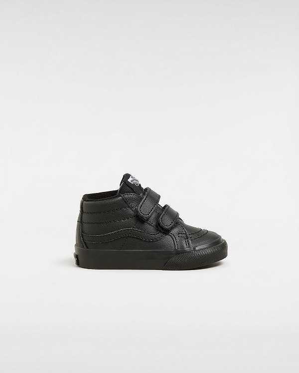 Black Kids\' Vans Sk8-Mid Reissue Hook and Loop (1-4 Years) Sneakers Canada | VN3865712