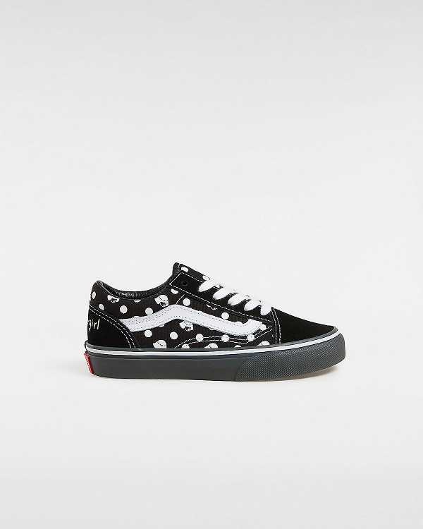 Black Kids\' Vans Vans X Papergirl Old Skool (4-8 Years) Sneakers Canada | VN0587962