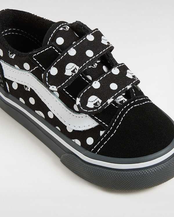 Black Kids' Vans Vans X Papergirl Old Skool Hook and Loop (1-4 Years) Sneakers Canada | VN7406281