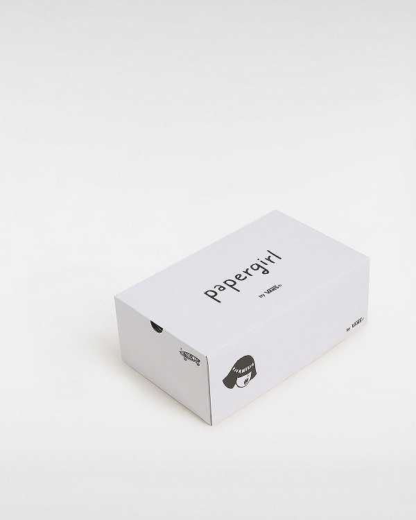 Black Kids' Vans Vans X Papergirl Old Skool Hook and Loop (1-4 Years) Sneakers Canada | VN7406281