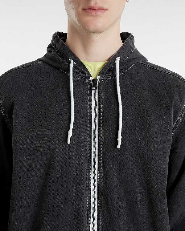 Black Men Vans Ashford Denim Jacket Canada | VN2496813